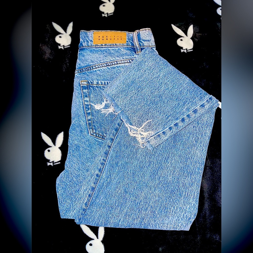 Pacsun, High Rise jean, size 25, Blue/white wash